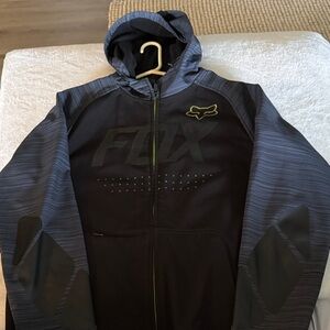 Fox Men's Black and Dark Gray Performance Jacket